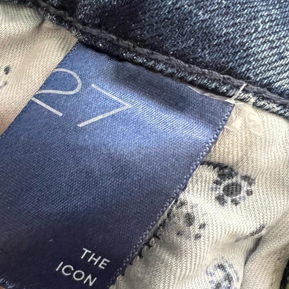 Anthropologie Pilcro The Icon Flare Jeans paint splatter and embroidery Size 27 - Picture 9 of 10